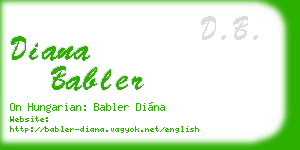 diana babler business card